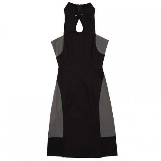 Futuristic Cyberpunk Stand Collar Sleeveless Irregualr Qi Dress