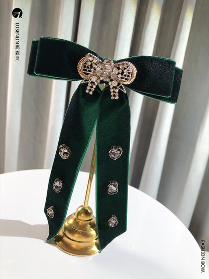 Vintage Retro Bow Diamond Lolita Brooch