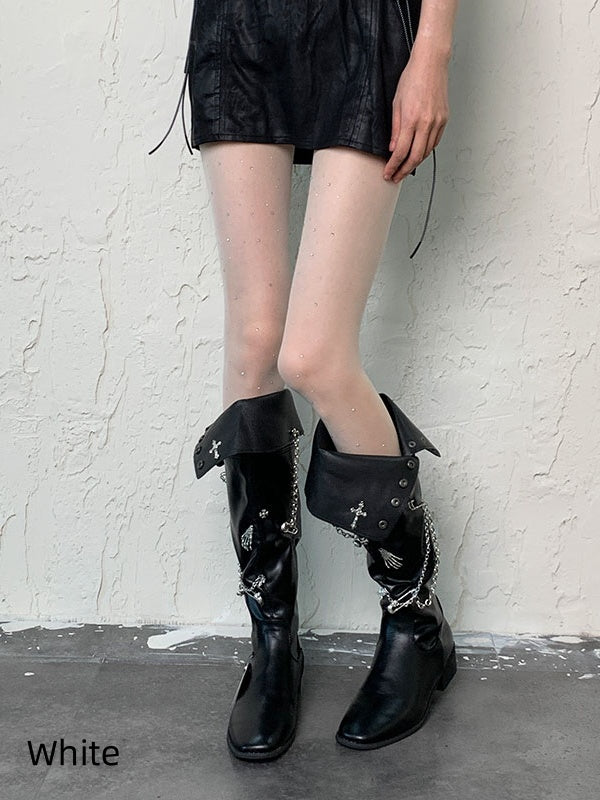 White/Black/Nude/Milk White Y2K Rhinestone Sheer Tights