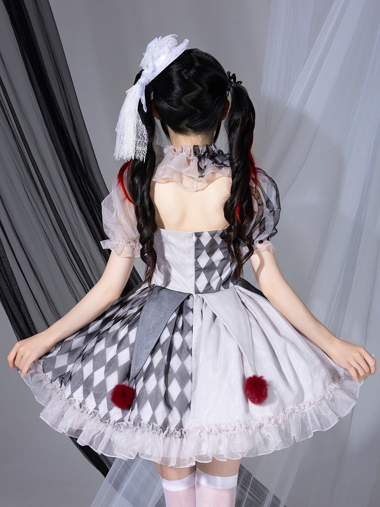 Halloween Clown Lolita Dress Black and White Pennywise Vibes