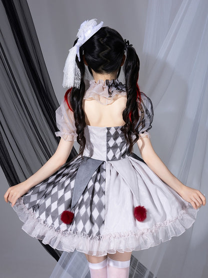 Halloween Clown Lolita Dress Black and White Pennywise Vibes
