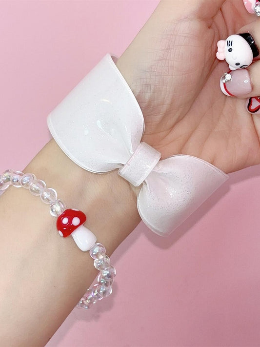 Red/White/Green/Rose Red Y2K Bowknot Cuff