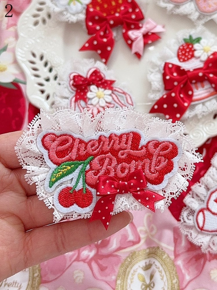 6 Options Bear/Cherry/Strawberry Brooch