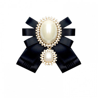 Vintage Pearl Bow Tie Brooch