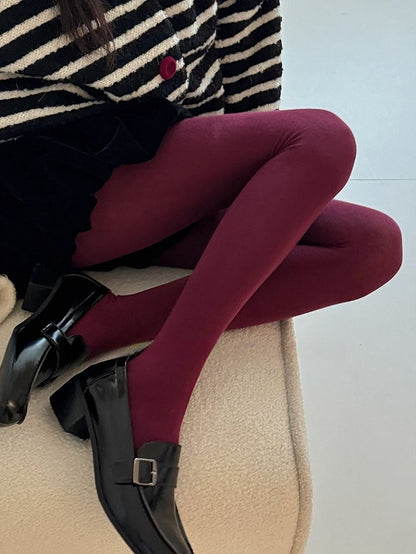 Red/Dark Red Thicken Tights
