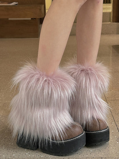 Light Purple Y2K 20CM/30CM/40CM Shaggy Leg Warmers
