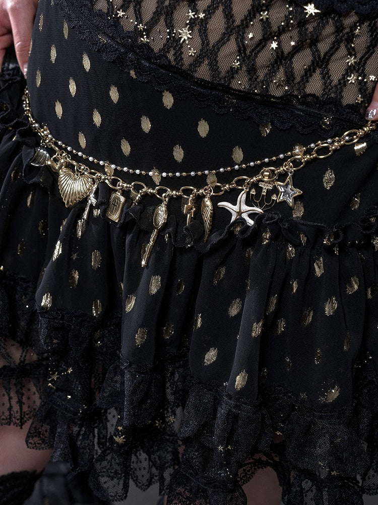 6 Options Punk Cross Charm Necklace/Waist Chain