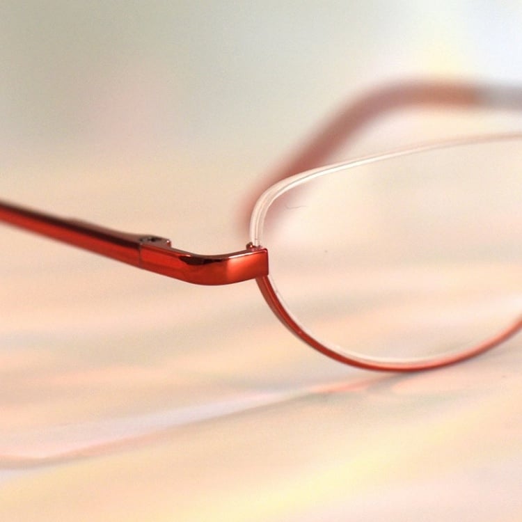 Wine Red Cyberpunk Semi-rimless Glasses