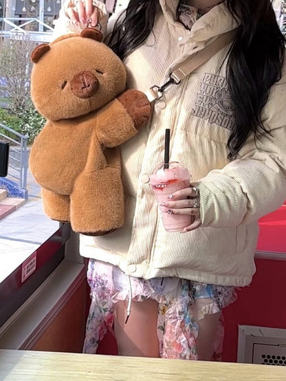 Cute Capybara Brown 21cm/30cm/45cm Plush Backpack/Crossbody