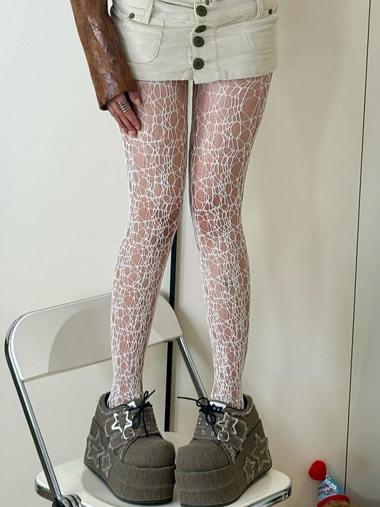 5 Color Options Wasteland Punk Cut-out Details Tights