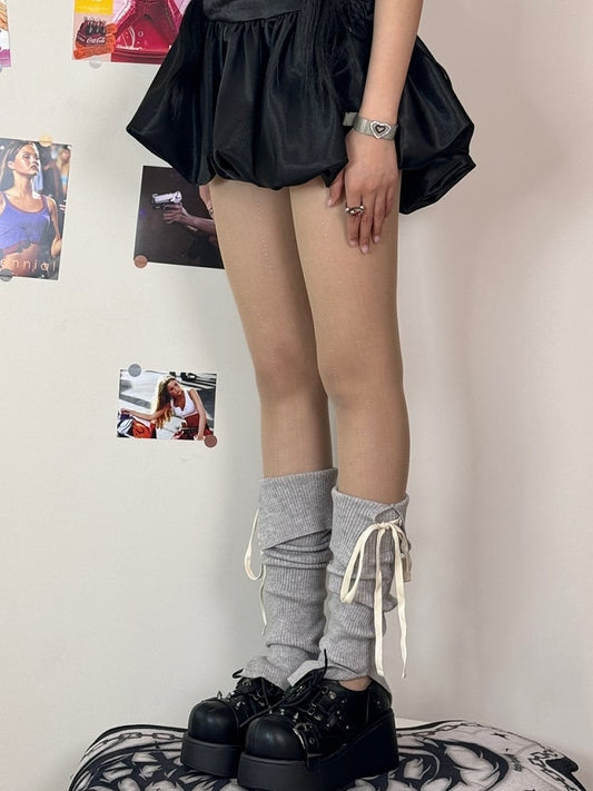 Nude Rhinestone Striped Pattern Semi-sheer Tights