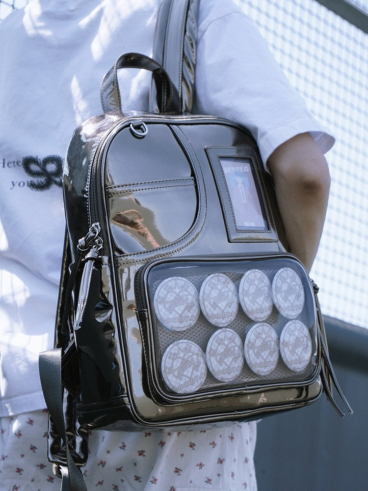 Mirror Surface Color Polished PU Ita Backpack