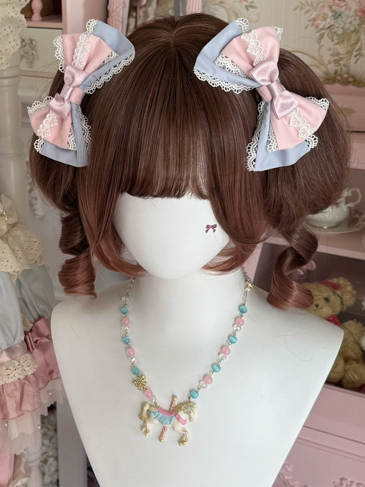 3 Color Options Lace Trim Bowknot Hairclip