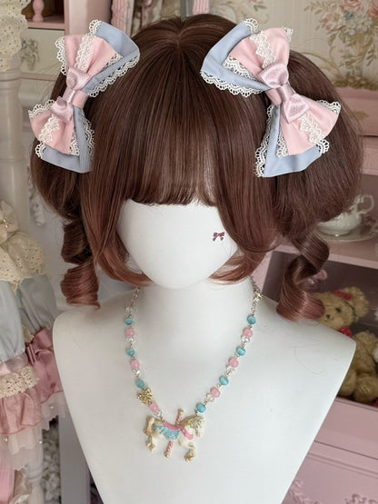 3 Color Options Lace Trim Bowknot Hairclip