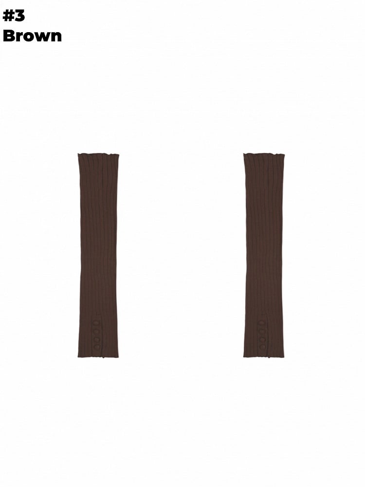 Gray/Beige/Brown/Black Self-tie Straps Leg Warmers