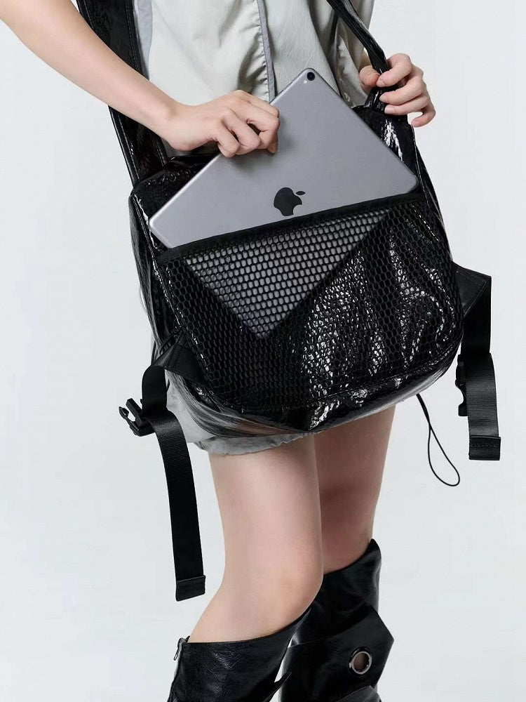 Black Punk Studs Large Capacity Bunny Crossbody