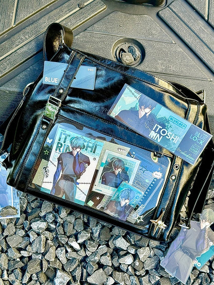 Black Stud Detail Buckle Strap Ita Bag