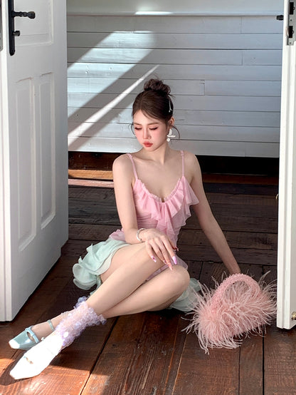 White Sequins Details Calf Socks