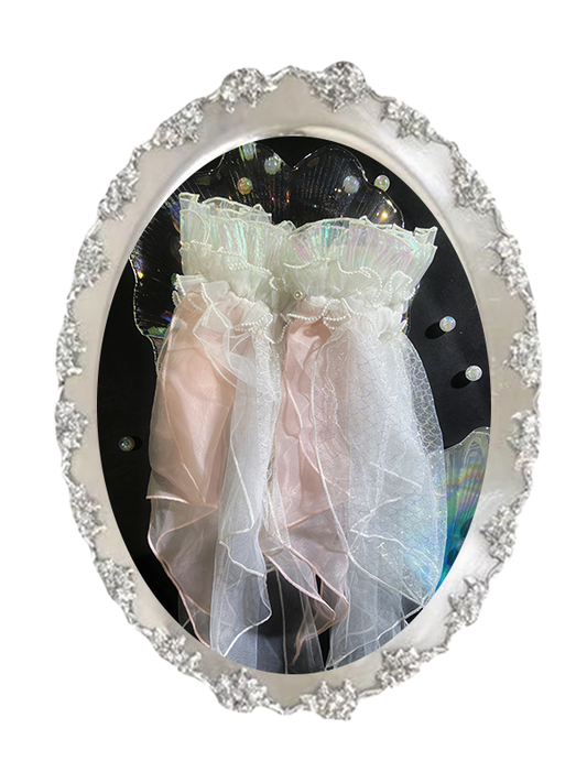 Pink / Blue Tulle Sleeves