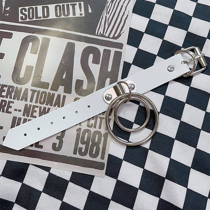 Black/White Pop Punk Circular Ring Charm Bracelet