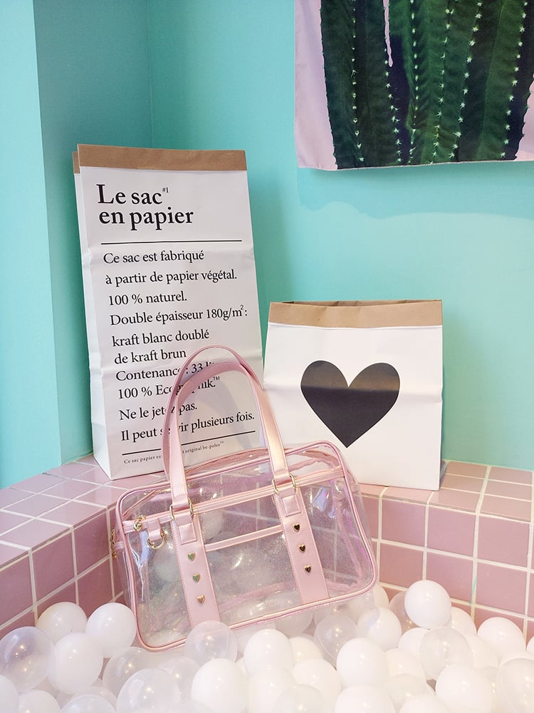 Pink/Black Sheer Ita Tote Bag