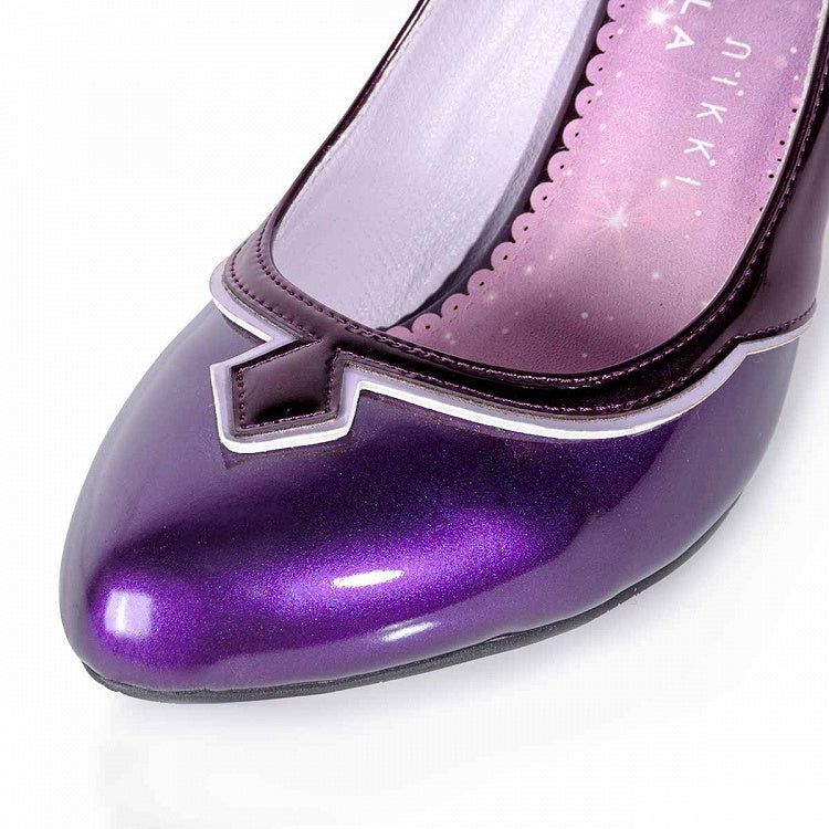 Star Sea Shimmer Purple High Heels Bow at Back