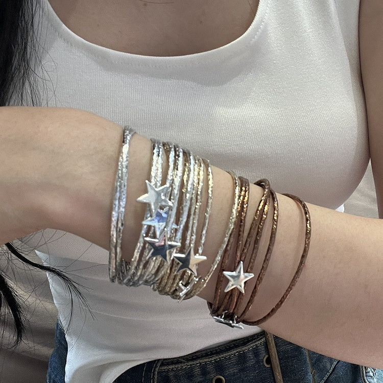 Gold/Silver/Brown/Black Y2K Star Bracelet