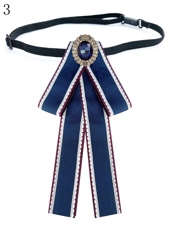 4 Options Rhinestone Decorated Bow Tie