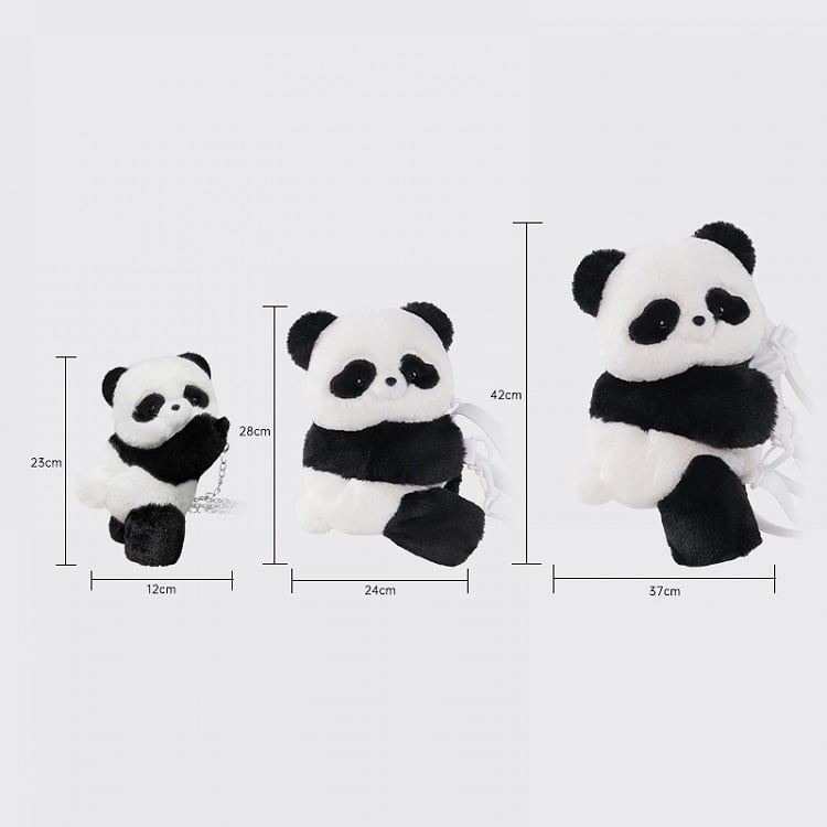 Cute Giant Panda Black and White 42cm Plush Backpack/Crossbody