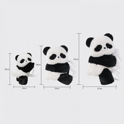 Cute Giant Panda Black and White 42cm Plush Backpack/Crossbody