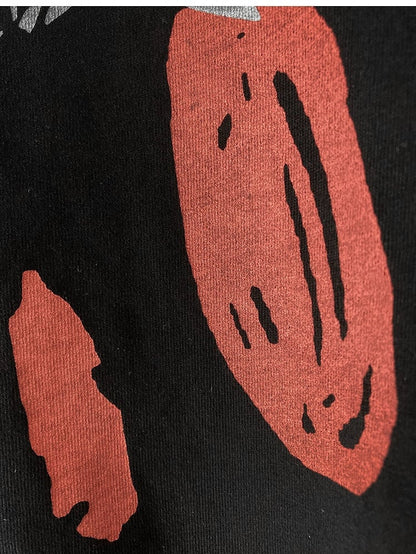 Skull and Stars Print Black Long Sleeves Top Fake Two-pieces