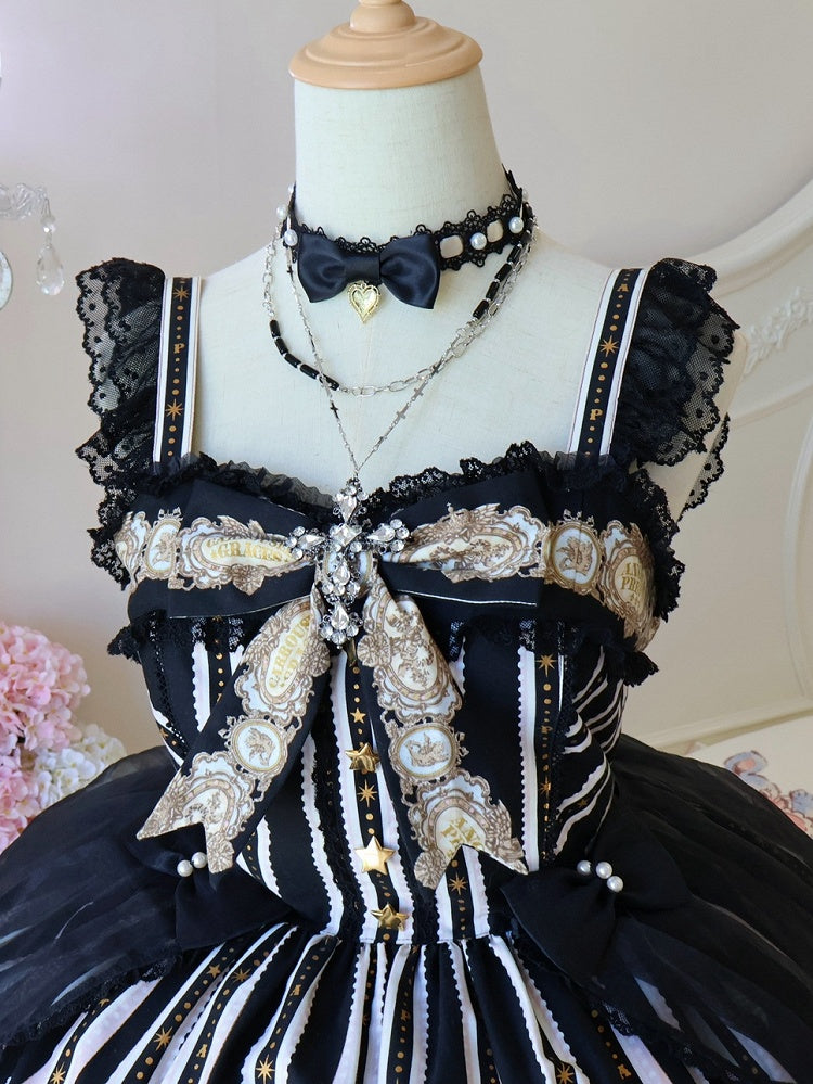 4 Colors Rhinestoned Cross Pendant Gothic Necklace