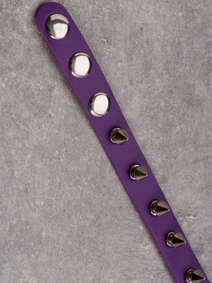 Purple Gothic Cross Pendant Studs Details Heart Choker