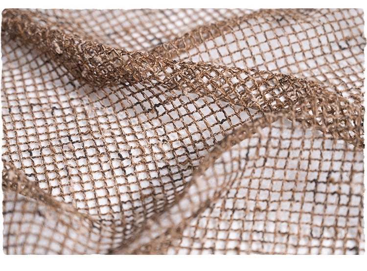 Sand Brown Mesh Fabric Wasteland Punk Hood