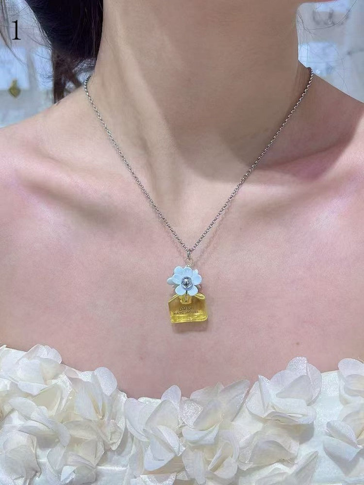 4 Options Perfume Bottle Pendant Necklace