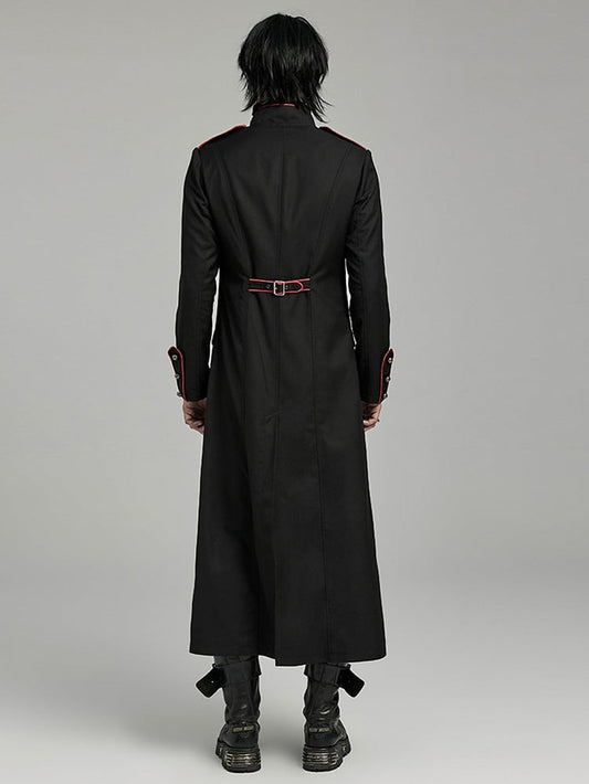 Black and Red Military Coat