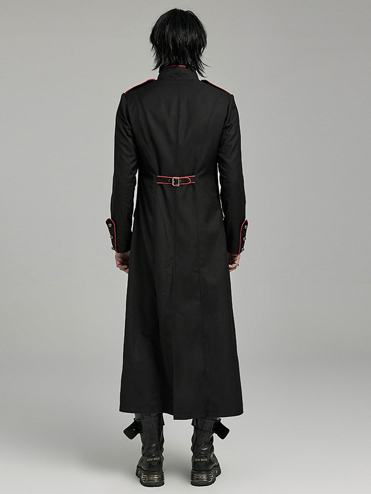 Black and Red Military Coat
