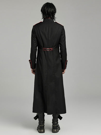 Black and Red Military Coat