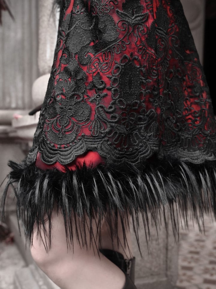 2025 New Year Red New Dress PU Big Bow Bodice Goth Vampire Spaghetti Straps Dress