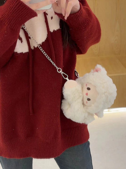 Cute Little Lamb White 21cm/28cm/40cm Plush Backpack/Crossbody