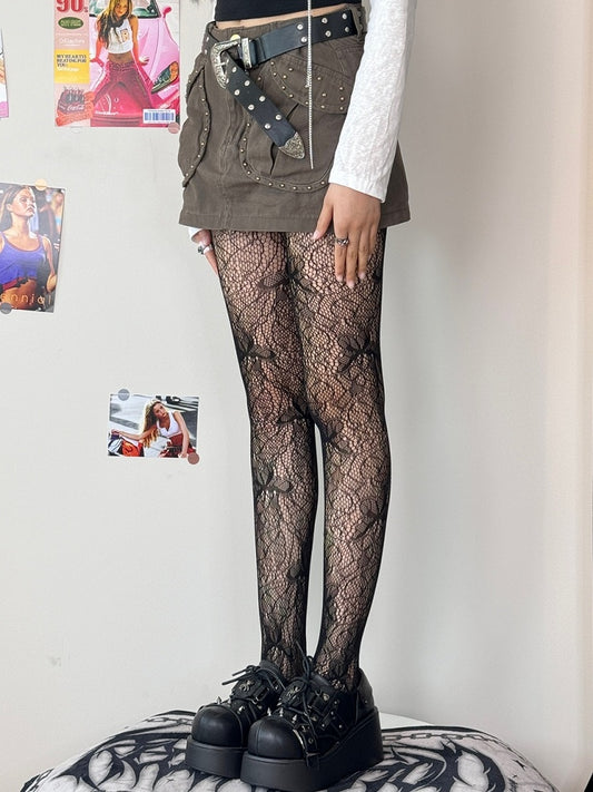 7 Color Options Y2K Butterfly Hollow-out Design Tights