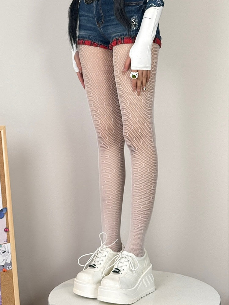 7 Color Options Y2K Polka-dot Pattern Tights