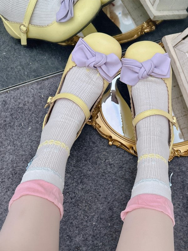 4 Options White Calf Socks