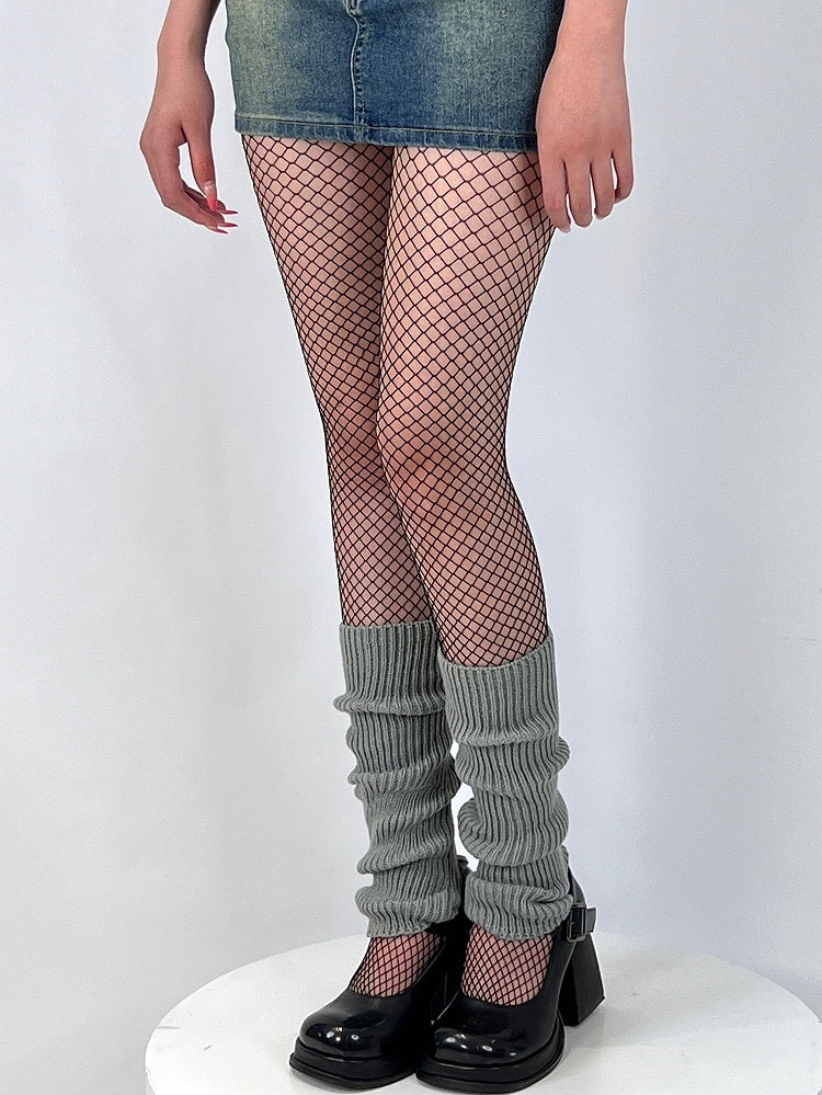Black/White Y2K Small Version Fishnet Tights