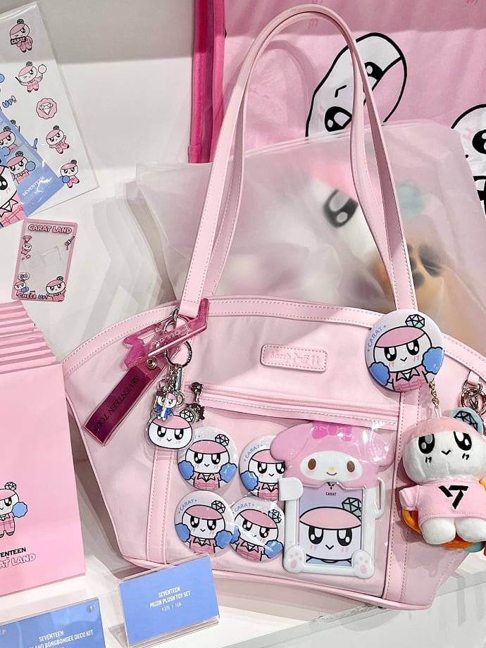 Pink Fan-shaped Ita Shoulder Bag