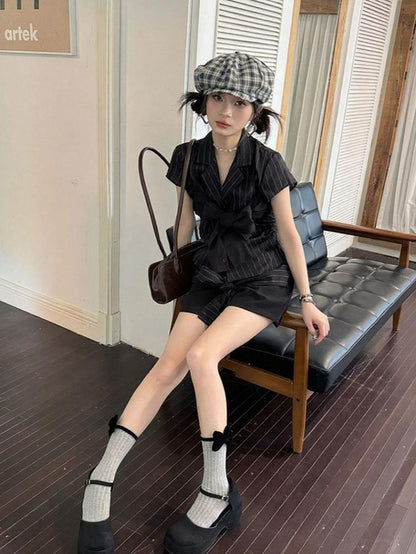 3 Color Options Bowknot Detail Ankle Socks