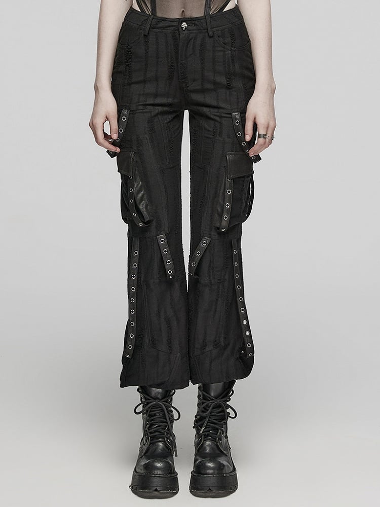 Black Cool Techwear Trousers