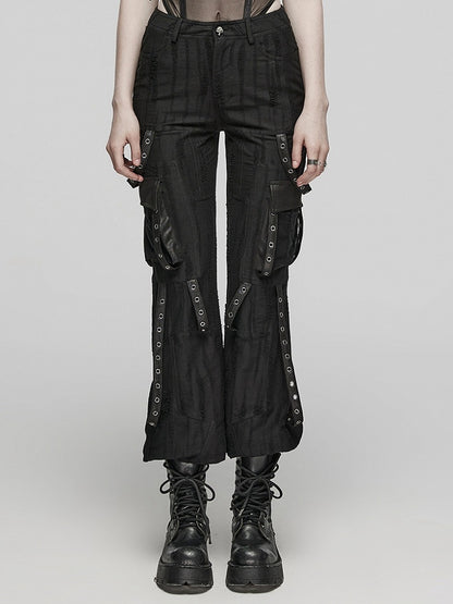 Black Cool Techwear Trousers