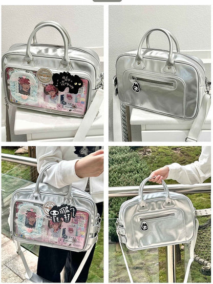 Kitty Decorated Large Capacity Crossbody Ita Bag White/Silver/Brown/Black/Blue/Yellow