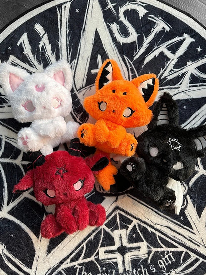 Black and Gray Gothic Bat Plushie